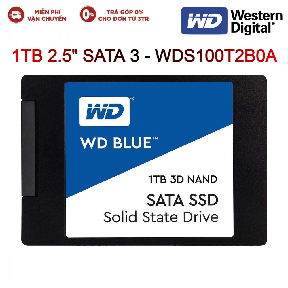 Ổ Cứng SSD WD Blue 1TB 2.5" SATA 3 - WDS100T2B0A