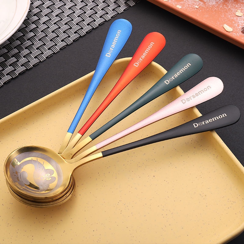 Set 5 Thìa vàng DOREMON sang chảnh, muỗng ăn