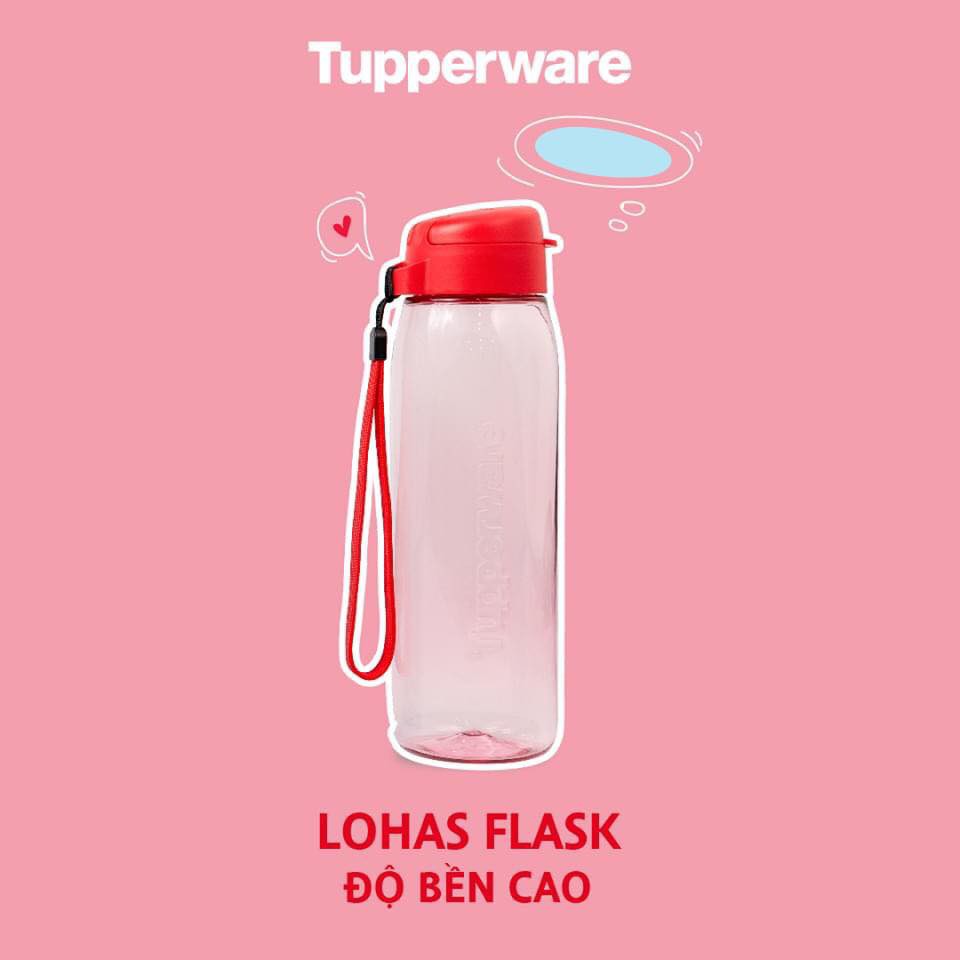 [Mã BMBAU50 giảm 10% đơn 99k] Bình nước Lohas Flask 750ml Tupperware bình đựng nước nhựa nguyên sinh an toàn