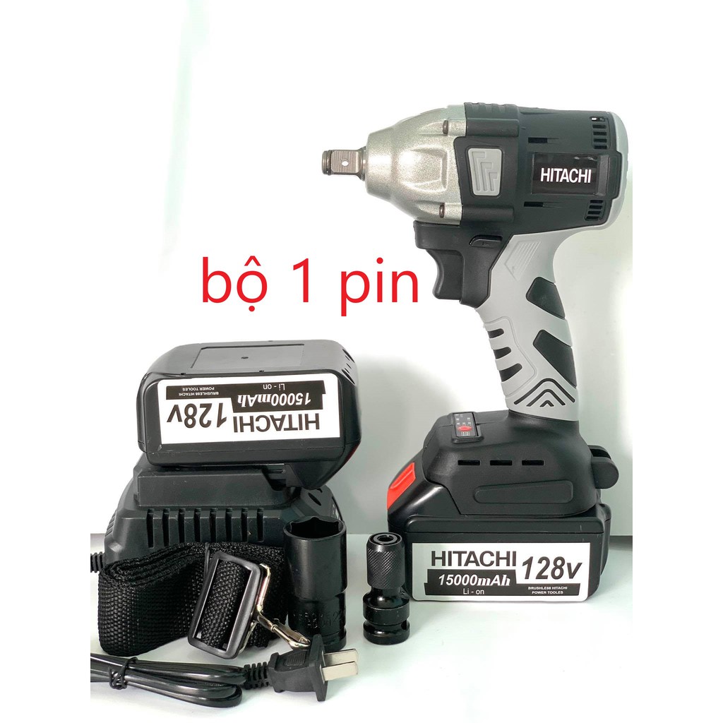 Siết bulong hitachi 128v 1 pin