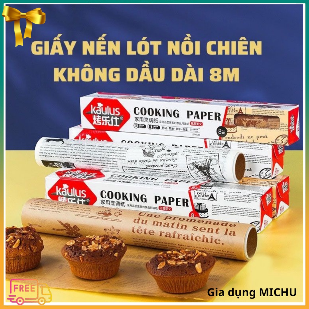 Giấy thấm dầu,Cuộn giấy thấm dầu ăn hút mỡ một mặt in chữ chịu nhiệt cao chống ẩm chống thấm kích thước 30cm *8m | BigBuy360 - bigbuy360.vn