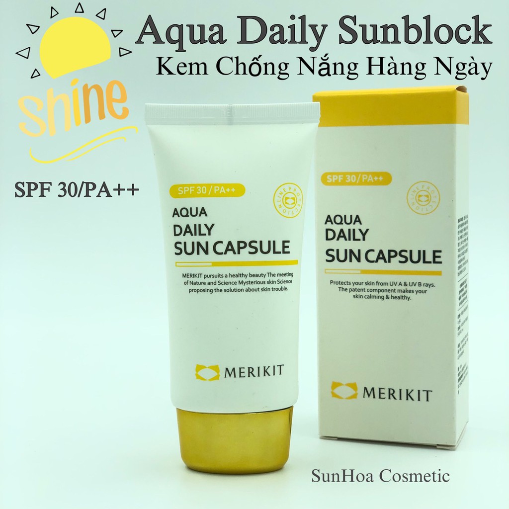 Kem Chống Nắng Không Màu, Cấp Ẩm - Aqua Daily Sun Capsule SPF 30/PA++ (60ml)