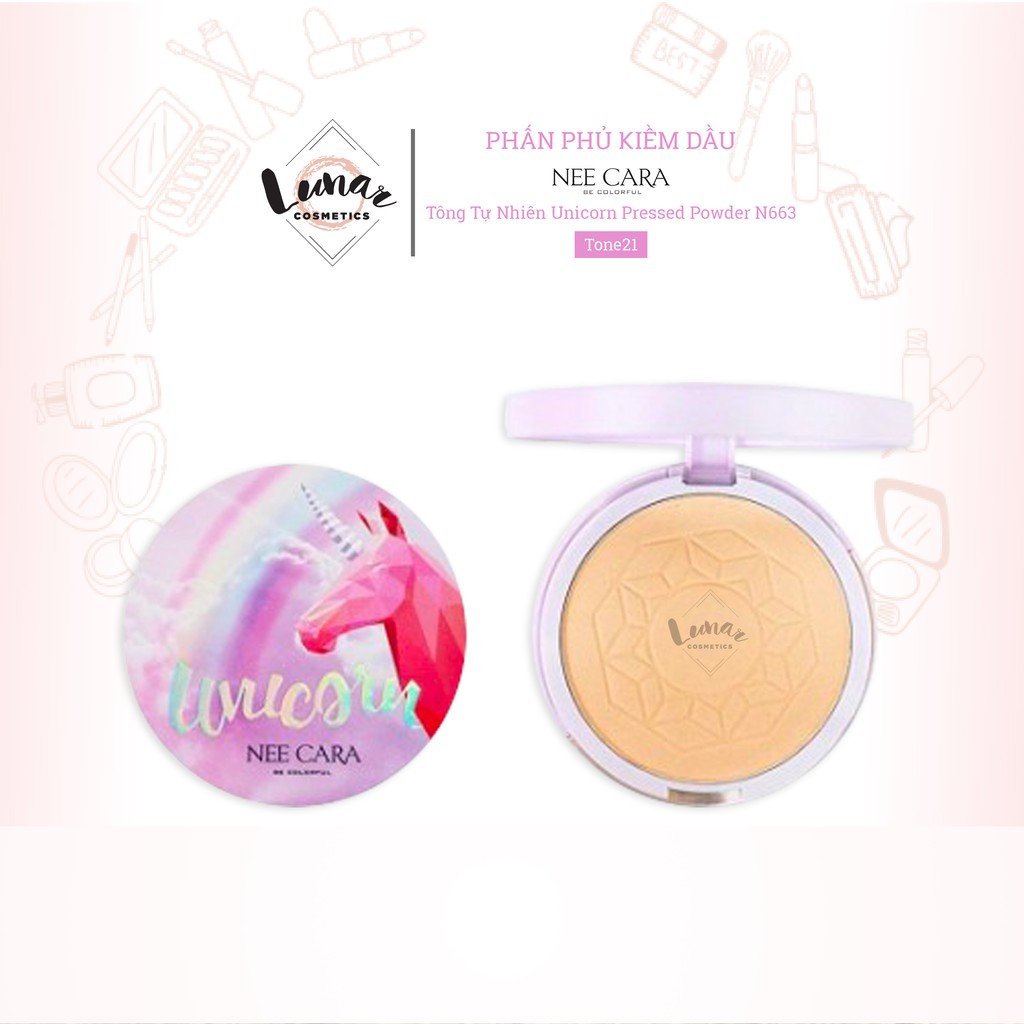 Phấn Phủ Kiềm Dầu Che Phủ Cao Nee Cara Tông Tự Nhiên Unicorn Pressed Powder N663 No.21