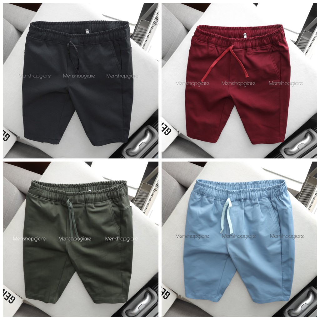 QUẦN SHORT KAKI LƯNG THUN NAM CO GIÃN - HÌNH THẬT | BigBuy360 - bigbuy360.vn