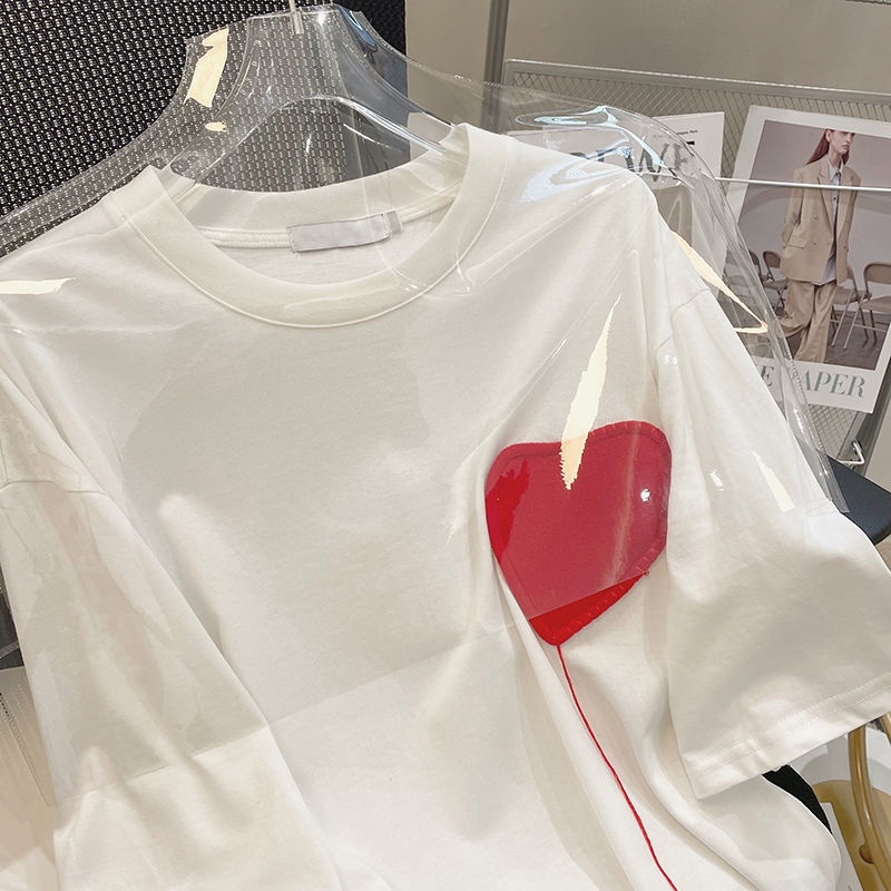 Áo Thun Tay Ngắn Thêu Họa Tiết Ngọt Ngào Thời Trang Mùa Hè Cho Nữ