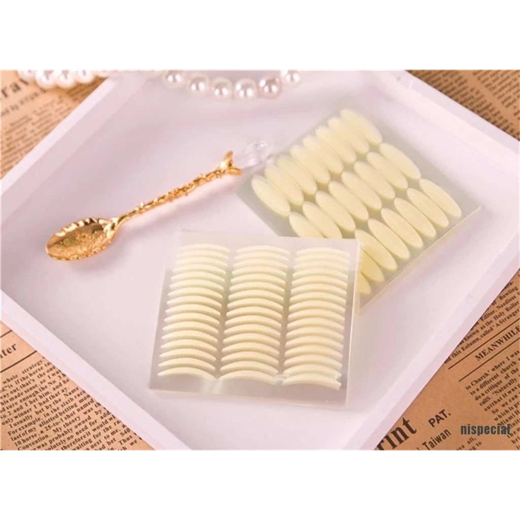 (Hàng Mới Về) Set 240 Cặp Miếng Dán Tạo Hình Trang Trí Hai Mặt Màu Trắng Vô Hình