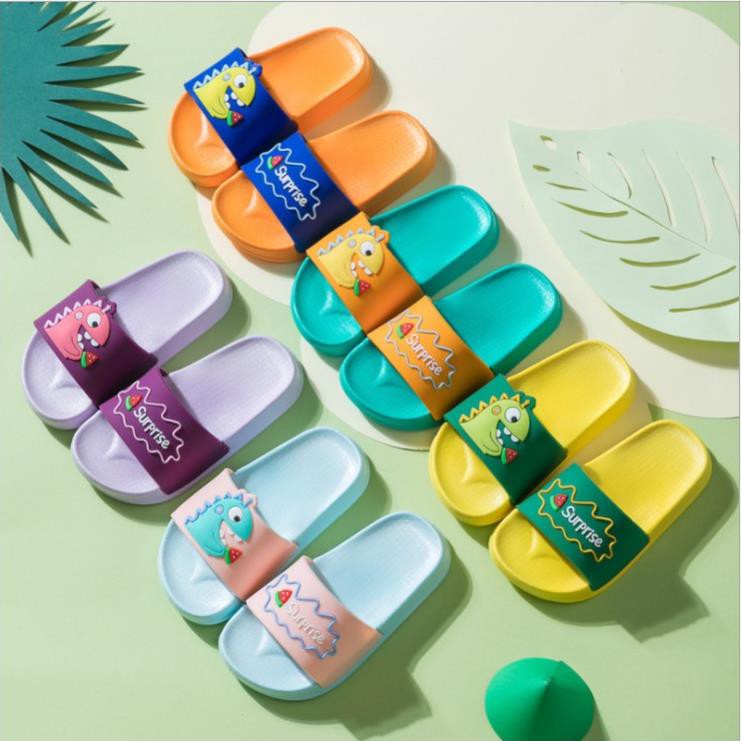 MVB0901 Dép nhựa dẻo mẹ và bé hình khủng long hè 2021