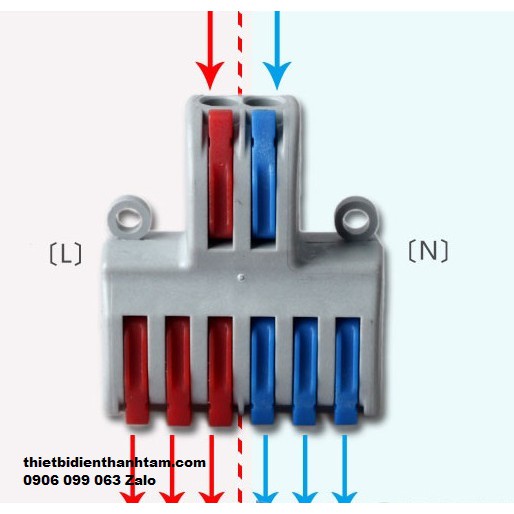 Combo 5 cút nối dây điện nhanh KV774 không cần kìm bấm, nối 2 ra 4 (KV-214) , nối 2 ra 6 (KV-216)