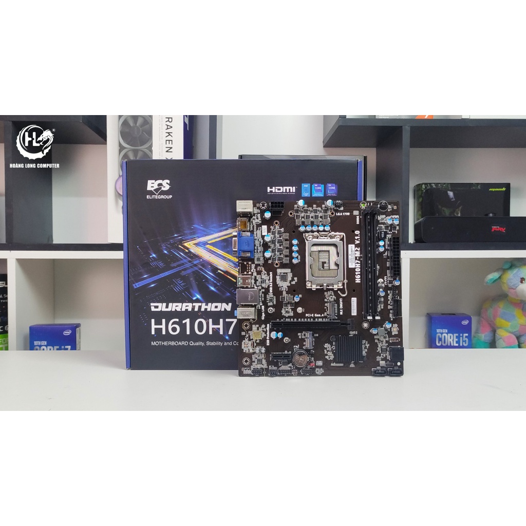 Mainboard Bo Mạch Chủ ECS H610 H7 M2 Có khe cắm M2 Hàng Chính Hãng Bảo Hành 36 Tháng Hoàng Long Computer