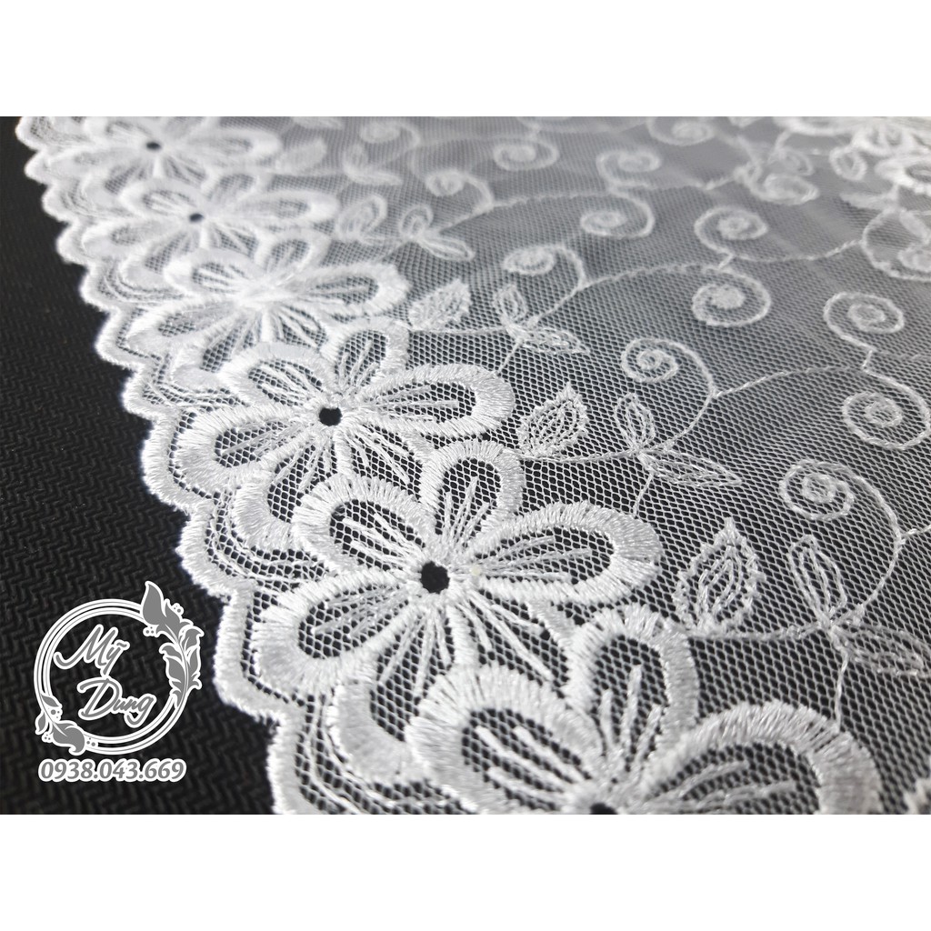 [Nhiều màu] Dây Ren Lưới 2 biên 1 màu 15F (Dây dài 13,5 mét) - MS 933442