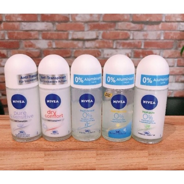 Lăn khử mùi trắng da Nivea - Ngăn mùi 48h - Hàng nội địa Đức