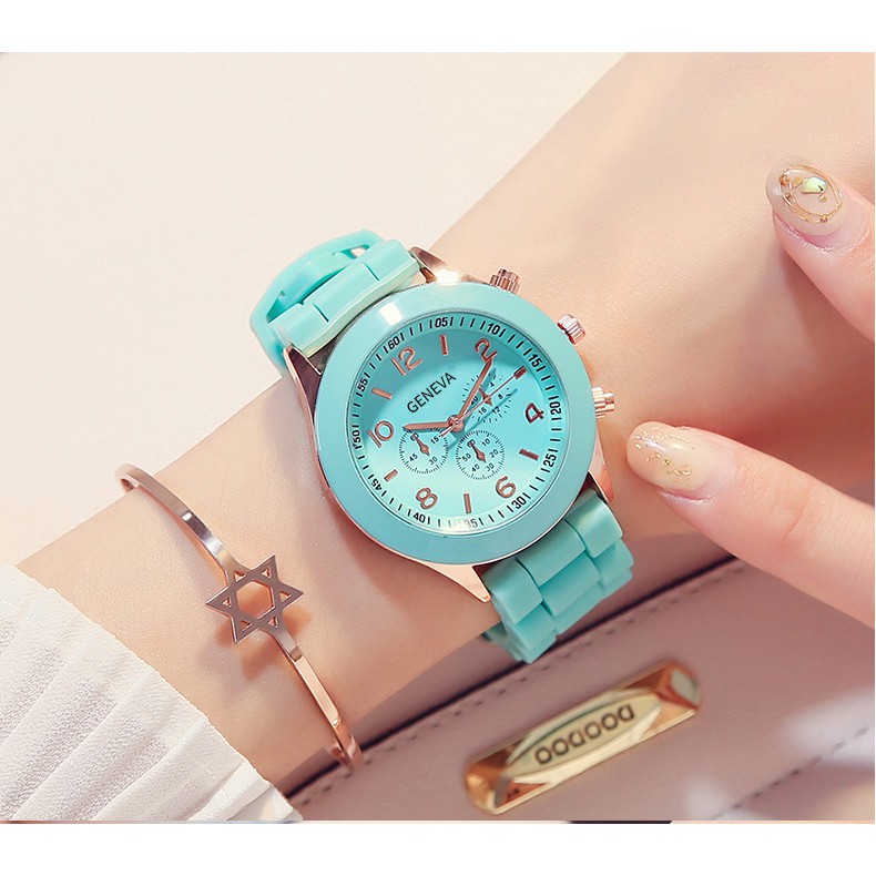 Đồng hồ thời trang nữ Geneva KM01 dây silicon mềm dẻo đeo êm tay, trẻ trung, hiện đại, nhiều màu dể dàng phối đồ | BigBuy360 - bigbuy360.vn