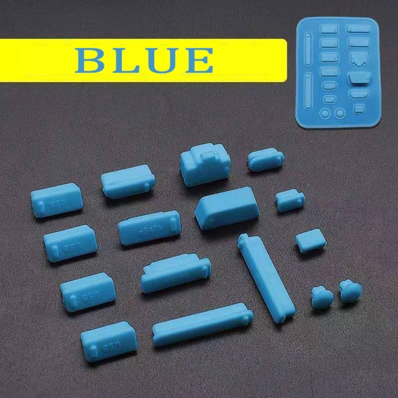 🌸Bộ 16 nút silicon chống bụi cổng sạc Usb nhiều màu cho laptop