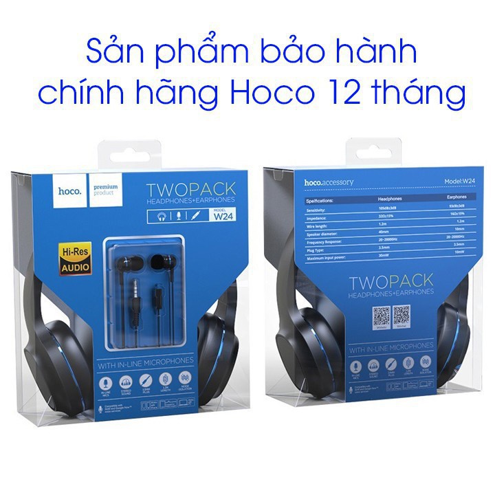 Tai Nghe Chụp Tai 💎FREESHIP💎Tai Nghe Chính Hãng Hoco W21 Âm Thanh Hay - BH 12 Tháng