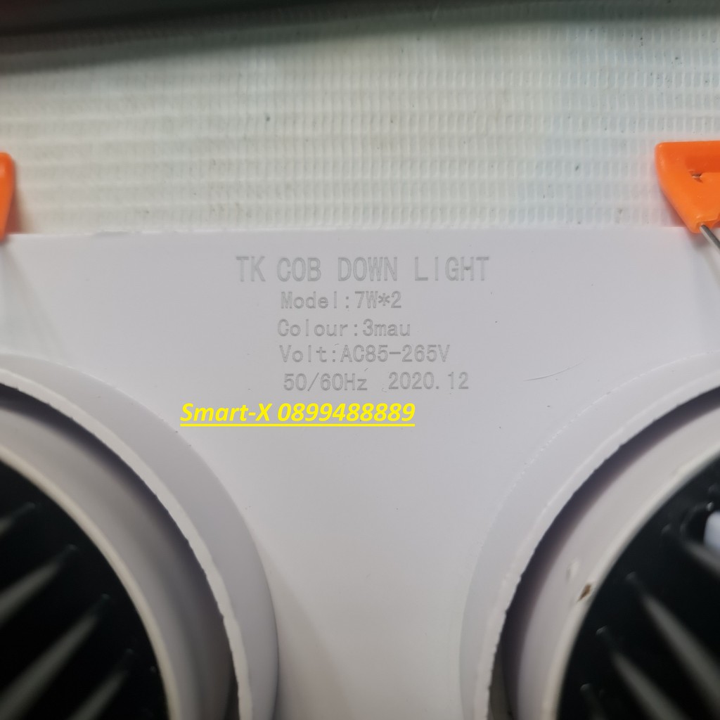 Đèn led đôi âm trần mắt trâu 7W hàng cao cấp ánh có thể chỉnh hướng ánh sáng chế độ 3 màu và 1 màu , bảo hành 2 năm