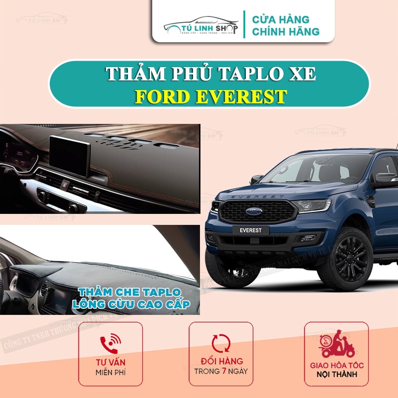 Thảm taplo EVEREST bằng lông Cừu 3 lớp hoặc Da Cacbon