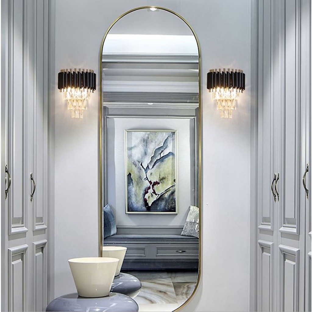 Đèn gắn tường, SuperVilighting, Đui E14, điện áp 220V, Đèn pha lê cao cấp,vỏ mạ tĩnh điện Bảo hành 24 tháng