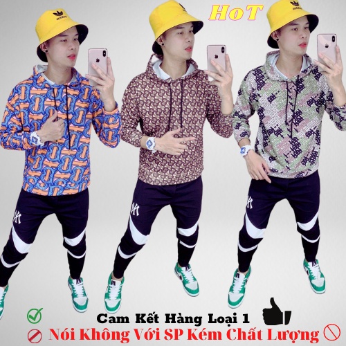Áo Hoodie Nam ,hoodie nam form rộng, Áo Thu Đông Dài Tay Burberry thiết Kế Độc Lạ Mới Nhất 2022