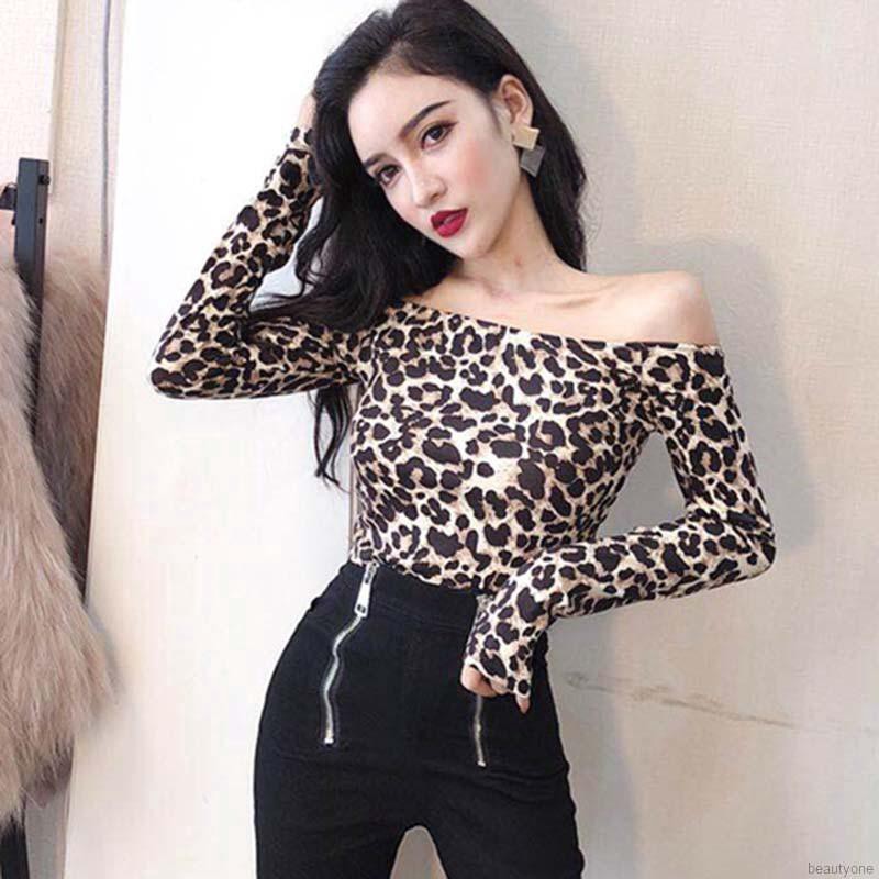 Áo Thun Tay Dài Họa Tiết Da Báo