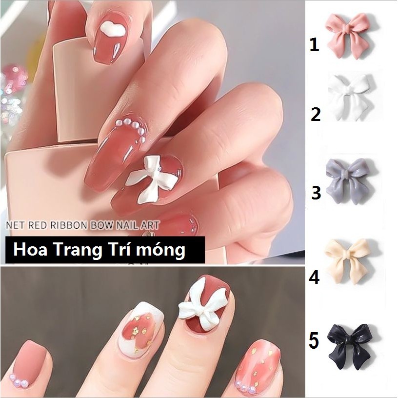 Set 10 nơ trang trí móng tay siêu xinh từ số 1 đến số 5