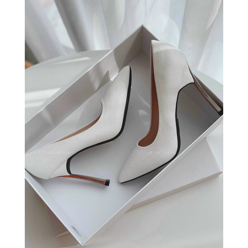 Giày cao gót nhũ vân kim tuyến đẹp fullbox