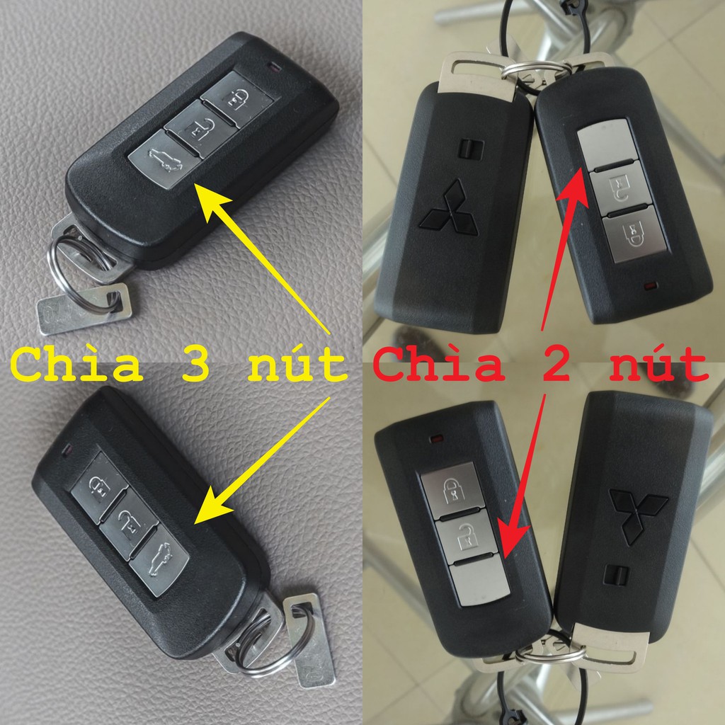 Bao Da Chìa Khoá Mitsubishi Xpander, Outlander, Triton, Attrage, Pajero Sport handmade Da Thật