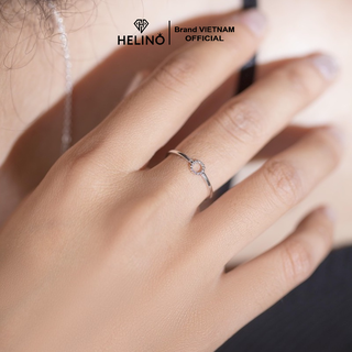 (HẾT HÀNG) Nhẫn bạc HELINO trơn tròn hở, basic xinh xắn N08