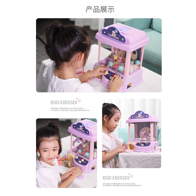 Máy gắp thú cỡ to cho bé kèm 6 gấu (deal sốc thêm 5 bóng 0 đồng)