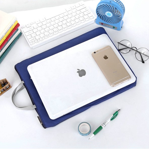 HCM - Túi vải 38cm đựng macbook laptop tài liệu sách vở có xốp đệm chốn | BigBuy360 - bigbuy360.vn