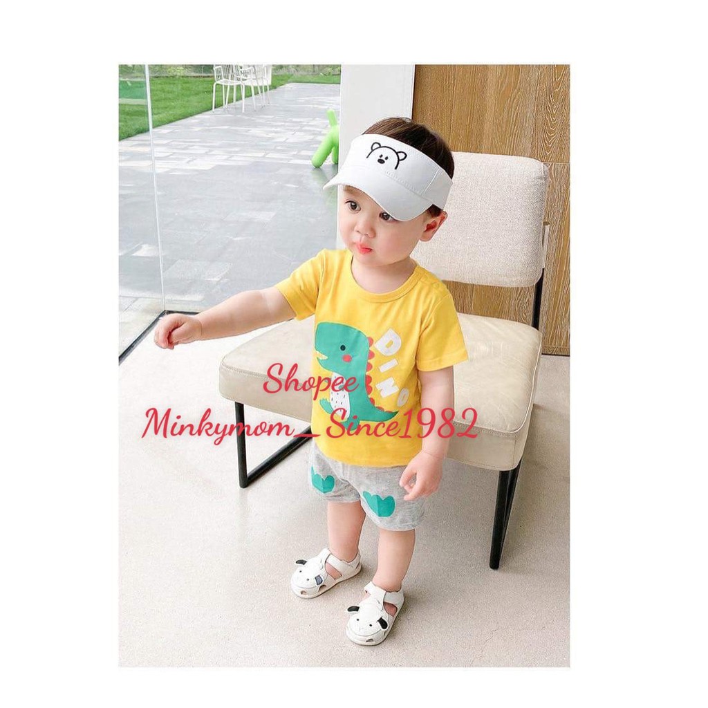 Bộ Cộc Tay MINKY MOM COTTON 100% In Hình Động Vật Cho Bé TN-IN33