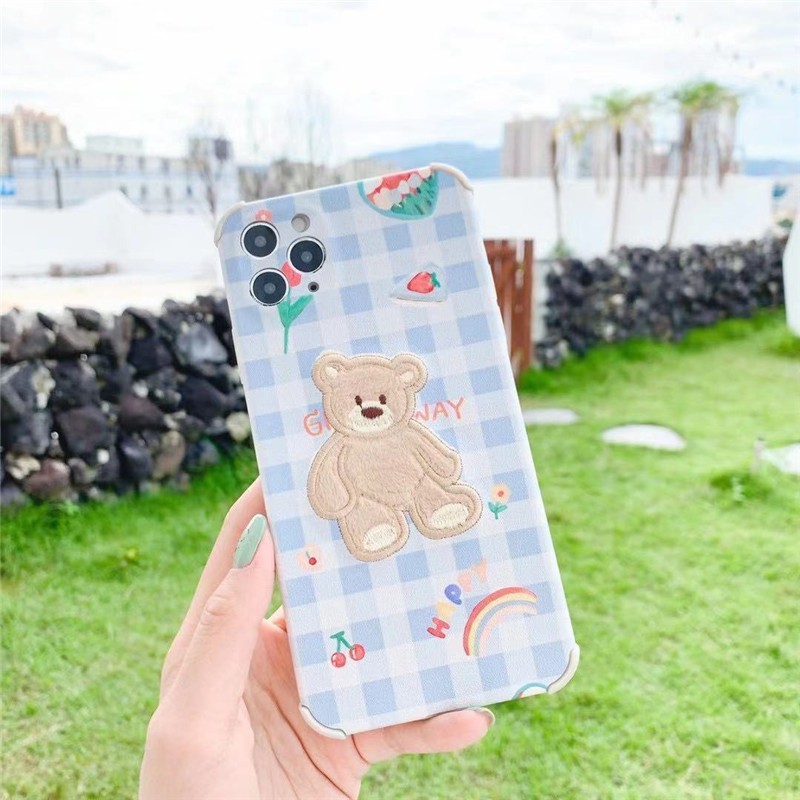 Ốp lưng iphone Auto Gấu Happy  tương thích iphone12 pro max,12,12 pro,11 pro max,11 pro,7 plus,7,xs max,8g,
