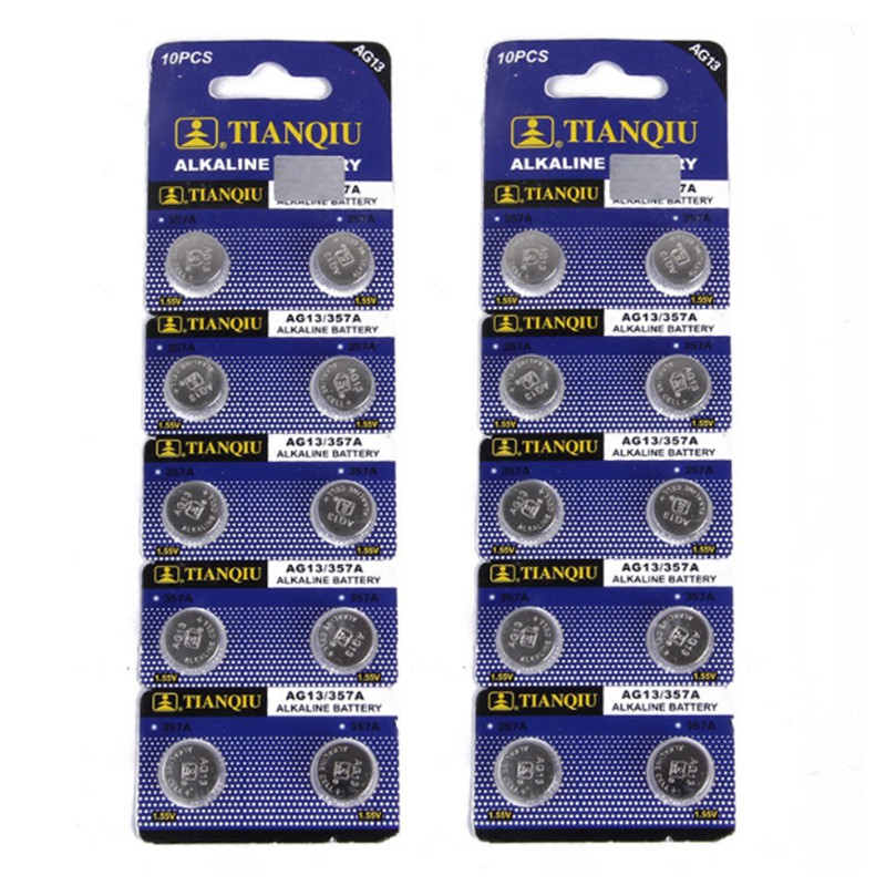 1 vỉ 10 viên - Pin AG13 1128MP 1166A D76A G13A GPA7 GPA76 LR44 LR1154 Tianqiu