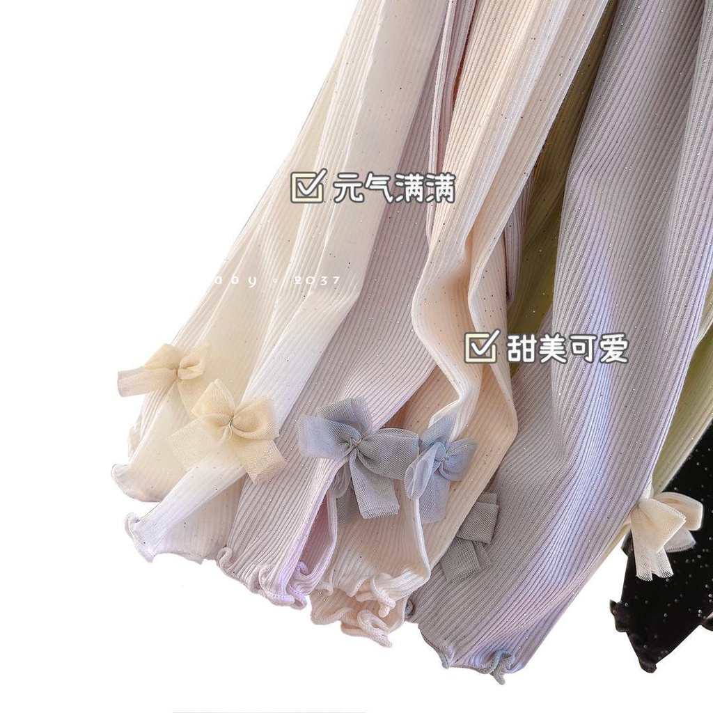 [Babycat] Hàng Có Sẵn Quần Legging Ngắn Đính Nơ Phong Cách Nhật Hàn Thời Trang Mùa Hè Hàn Quốc Dành Cho Bé Gái