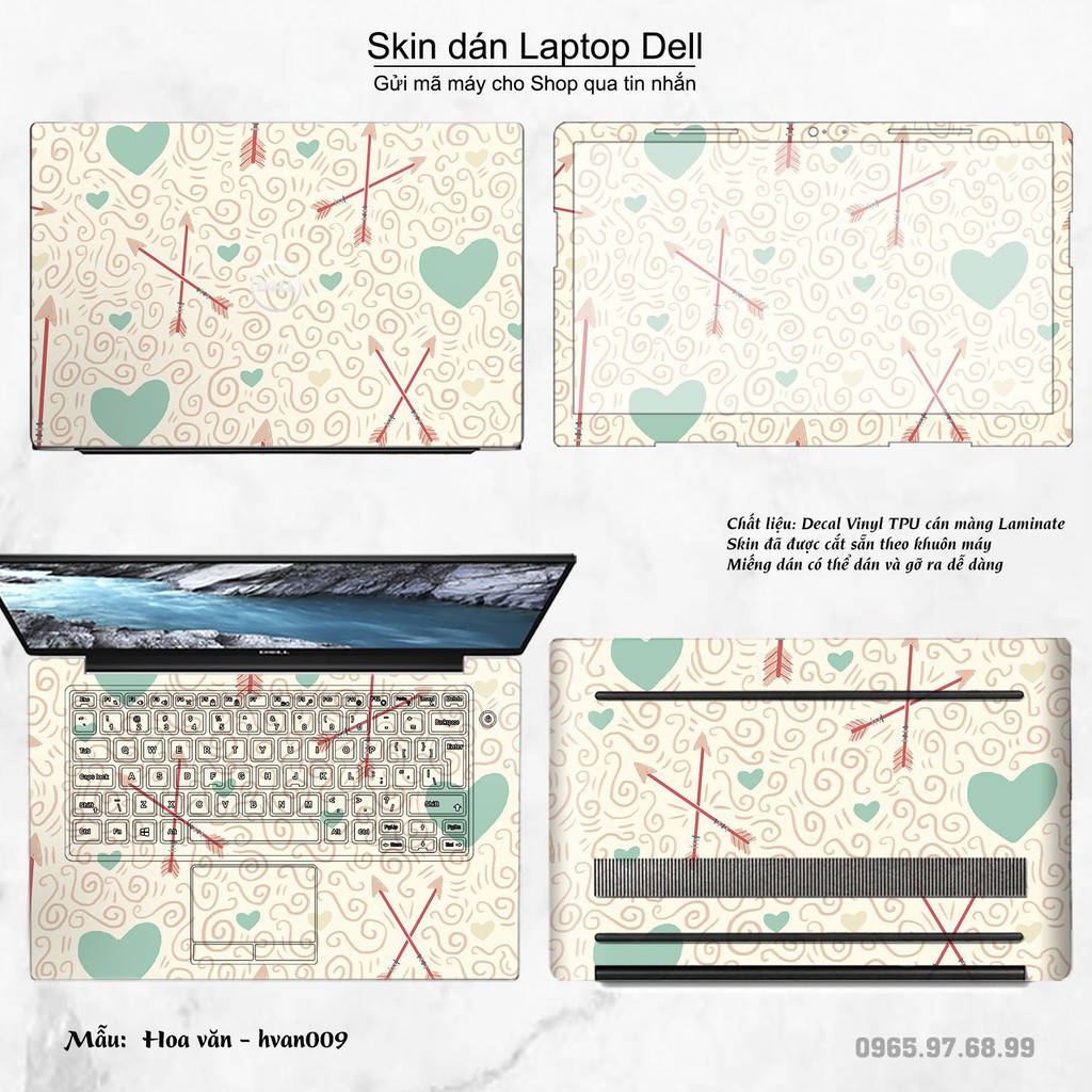Skin dán Laptop Dell in hình Hoa văn nhiều mẫu 2 (inbox mã máy cho Shop)