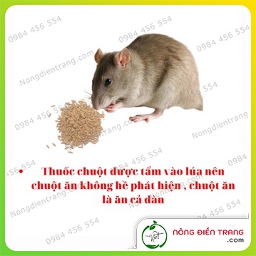 Bả Diệt Chuột Trộn Sẵn Gimlet 0.2B - Gói 100g - Diệt Chuột Sinh Học Thế hệ Mới Dạng Hạt Thóc VTNN Nông Điền Trang