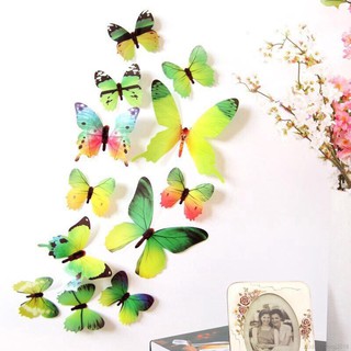 Combo 12 decal 3D hình bướm 3D dán tường dộc đáo