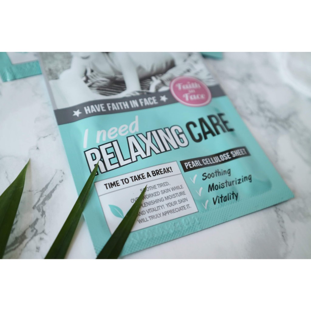 Mặt Nạ Giúp Da Thư Giãn, Cấp Ẩm, Và Làm Dịu Da Faith In Face 25g