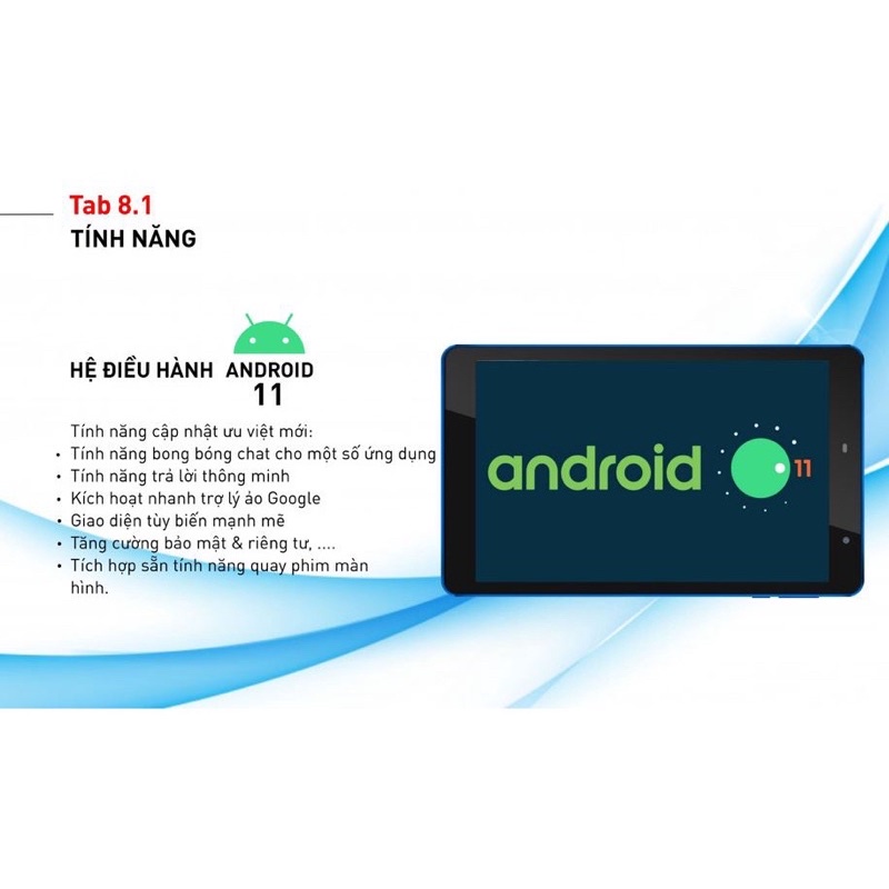 Máy tính bảng Masstel Tab 8.1 Màn hình 8inch Ram 3Gb  Rom 32GB kết nối 4G