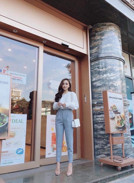 Quần tây baggy chất vải bố thái from chuẩn dễ mix giúp chân thon dài đủ màu ống suông ôm chân (kèm ảnh thật)