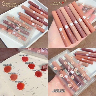 Set 3 son kem lì hoa anh đào chic chic