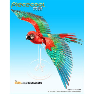 Mô Hình Lắp Ghép 3d Kim Loại vẹt scarlet macaw
