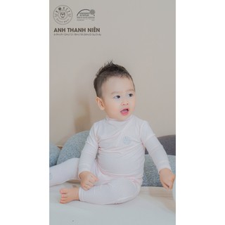 Bộ dài tay HRNEE cổ 2 phân sợi sồi Modal