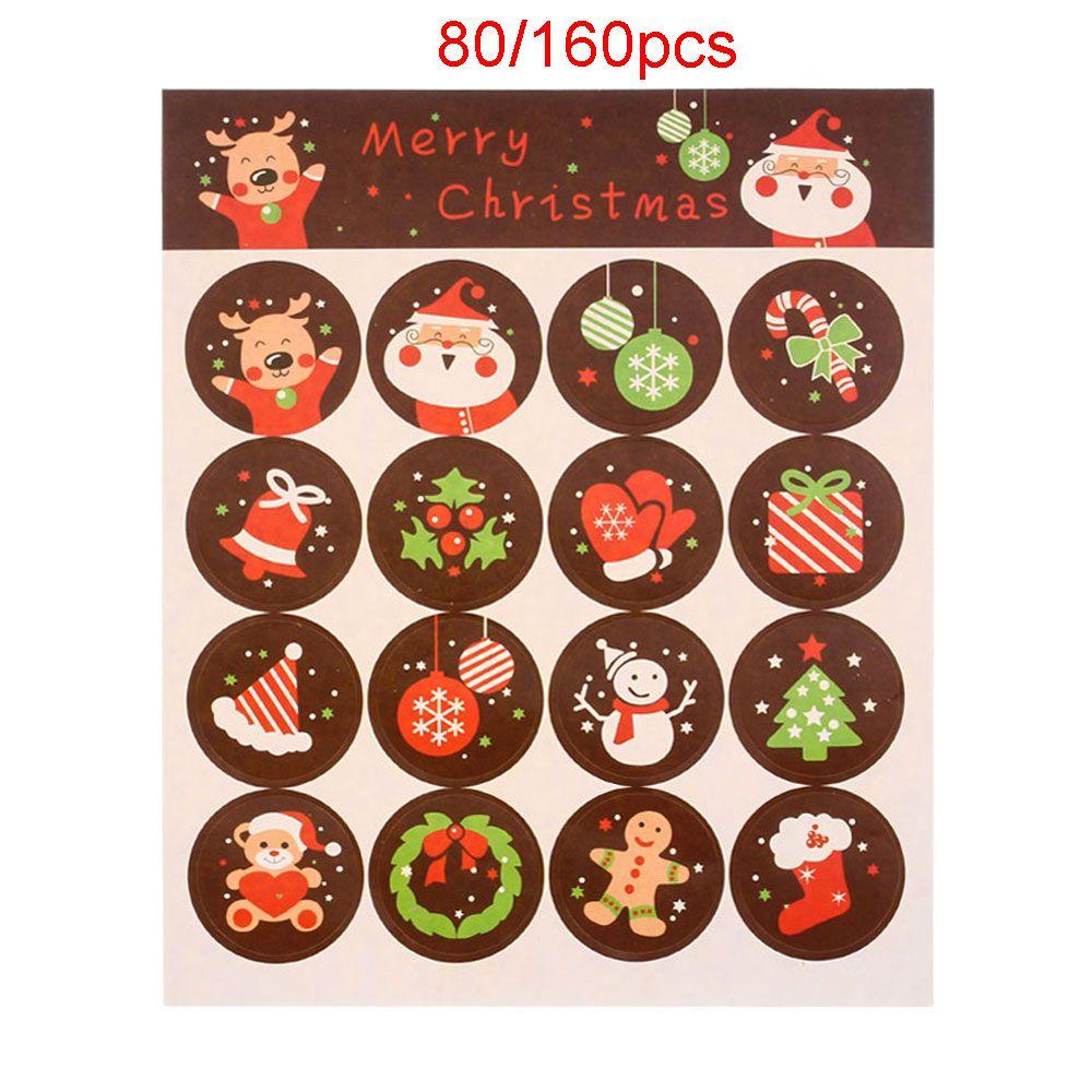 80 / 160 Sticker Dán Trang Trí Giáng Sinh