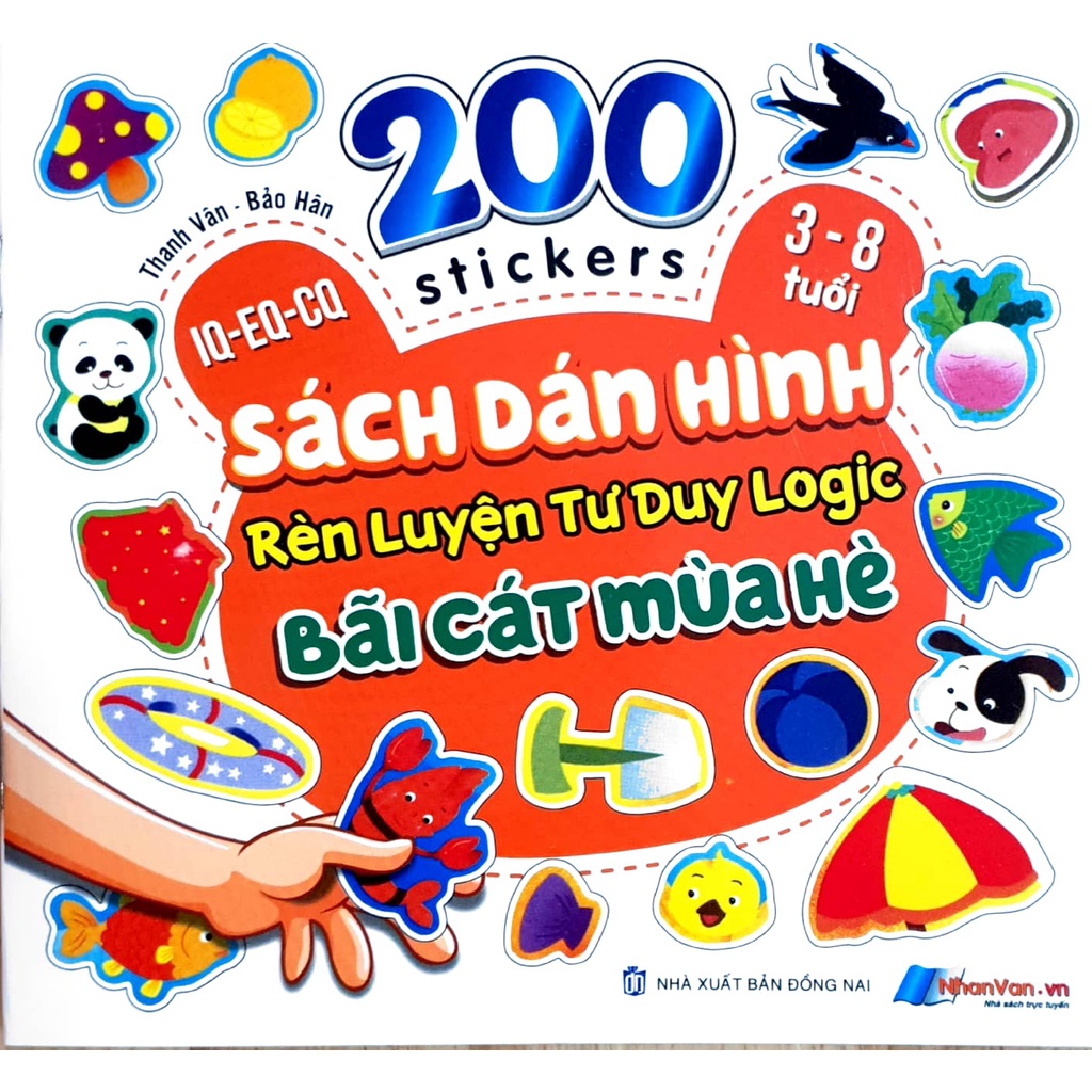 Sách - 200 Stickers Dán Hình Rèn Luyện Tư Duy Logic cho Bé 3-8 tuổi (Bộ 7 quyển)
