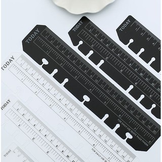 Thước nhựa dành cho sổ 6 còng A5-A6 - Dụng cụ học tập - bullet journal - scrapbook - planner