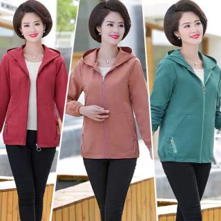 Áo khoác gió nữ trung niên thời trang thu đông  (sẵn hồng