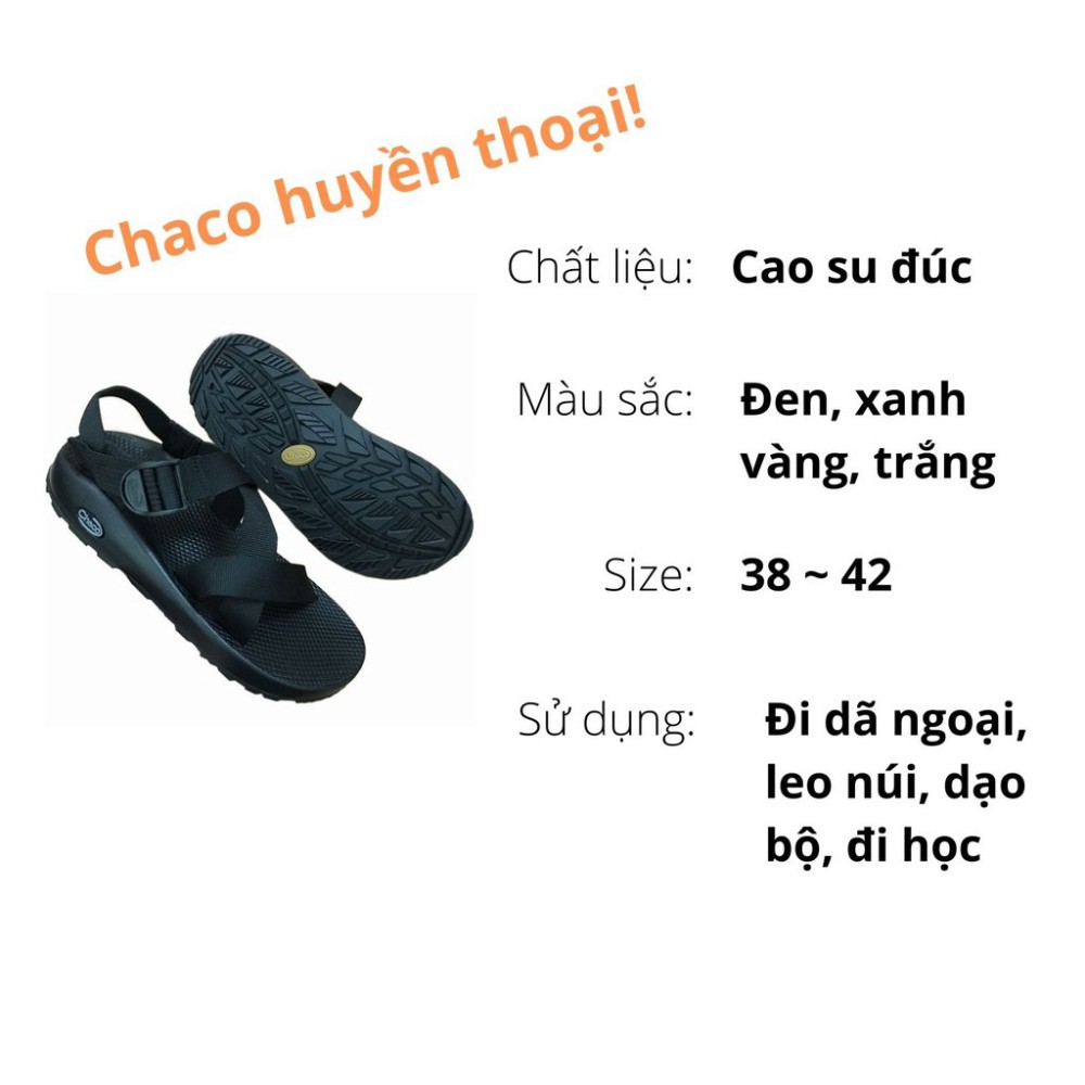 Dép quai hậu nam nữ Chaco sandal dây xanh xám đen trắng vàng huyền thoại đủ mẫu