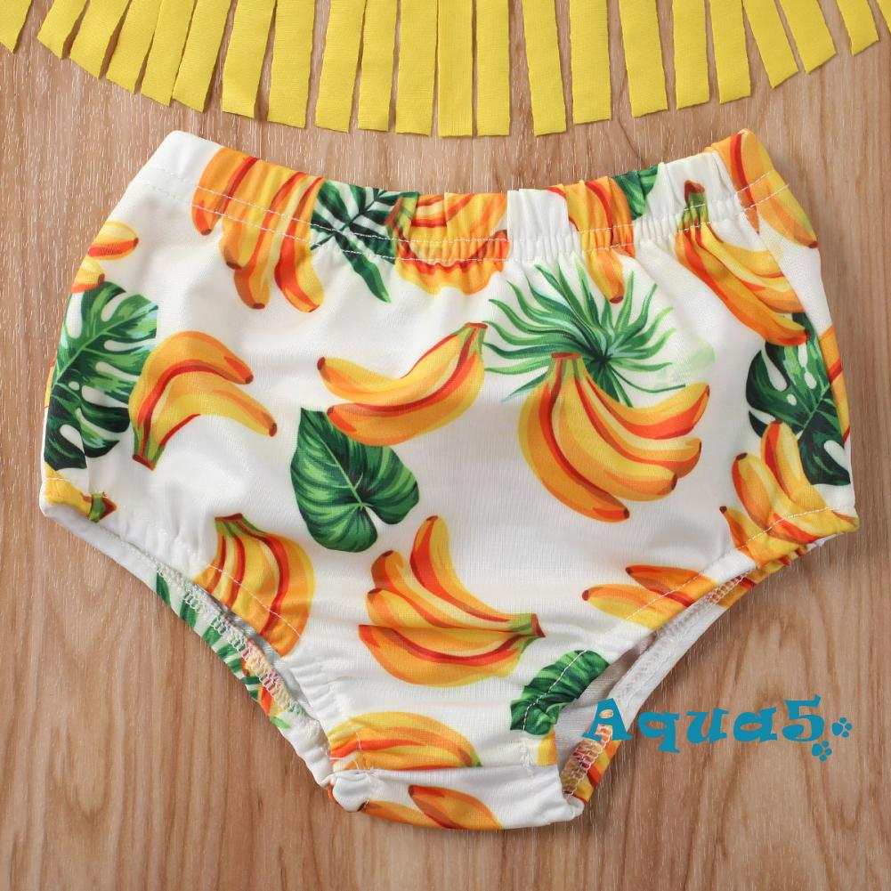 Bộ bikini hai mảnh họa tiết trái chuối xinh xắn cho bé