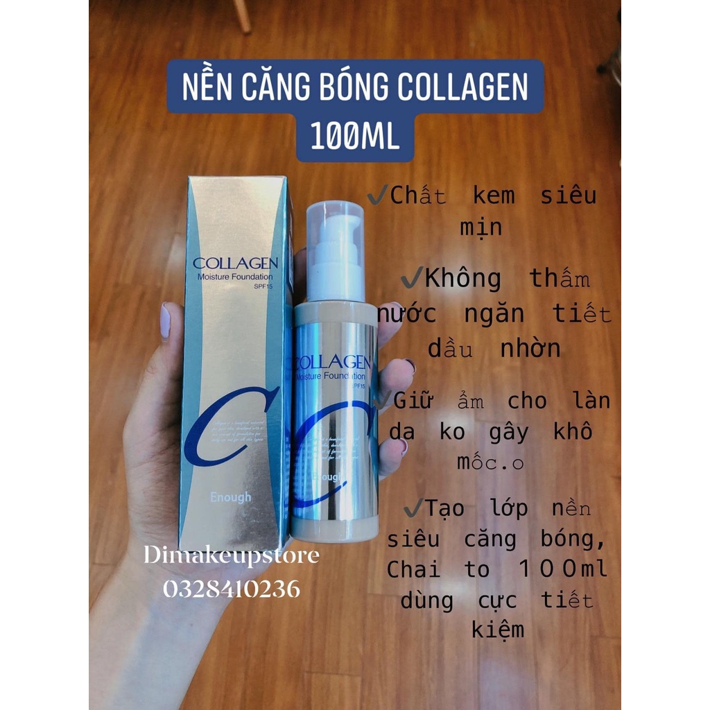 KEM NỀN CĂNG BÓNG DA COLLAGEN HYDRO MOISTURE ENOUGH 100ML CHÍNH HÃNG - 10523