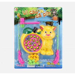 Bộ đồ chơi câu cá và đập chuột chạy pin, có nhạc (Tặng kèm pin AA 1.5V)